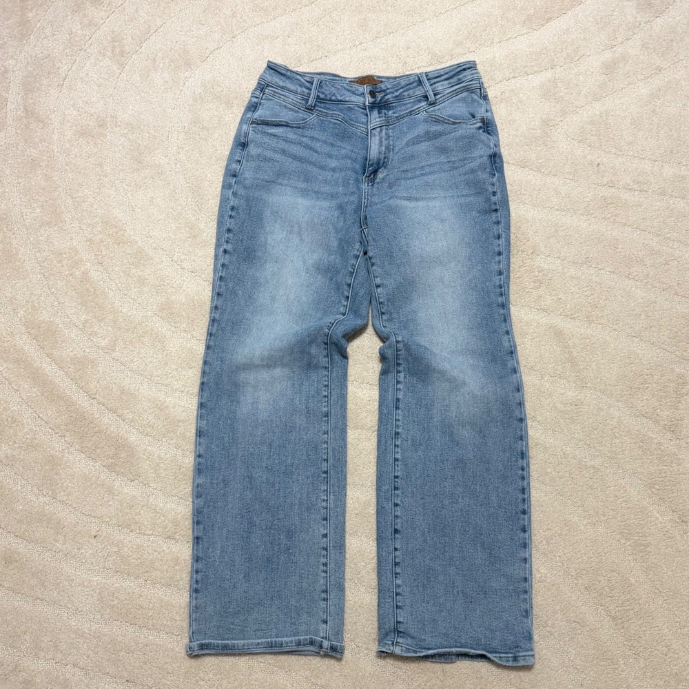 Judy Blue Retro Wide Fit Jeans 14W Medium Wash High Rise Wide Leg Denim